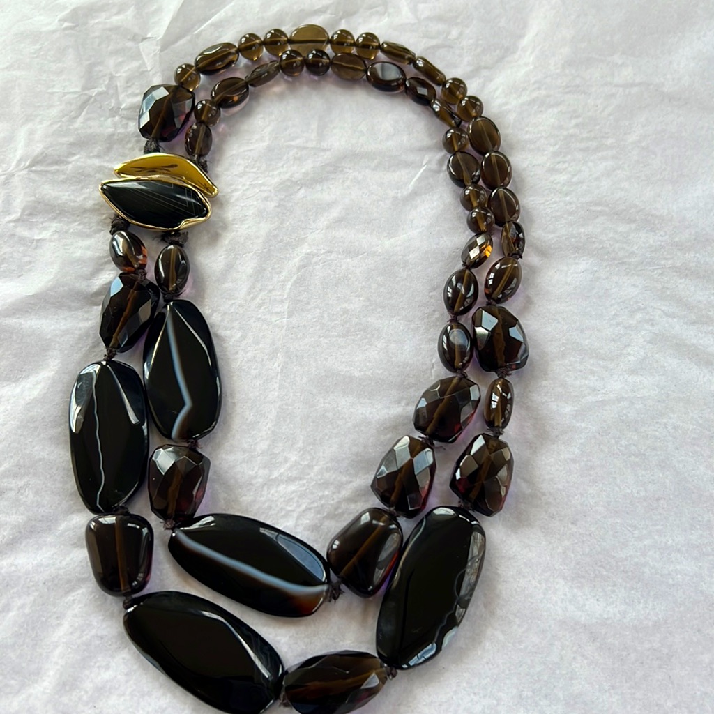 Sale - Alexis Bittar Smoky Lucite Statement Necklace
